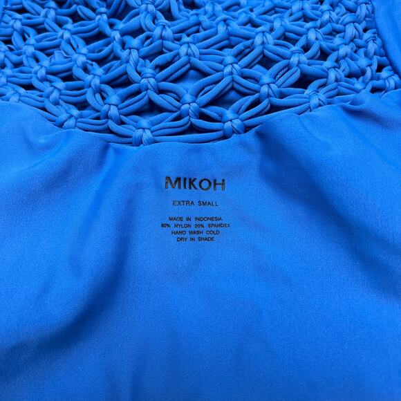 Mikoh Blue Topanga Macrame Halter One Piece Swimsuit Size XS - Picture 10 of 10